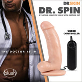 Dr. Skin Dr. Spin Realistic G-Spot 7-Inch Long Remote Control Vibrating Dildo With Suction Cup Base-French Quarter Lingerie